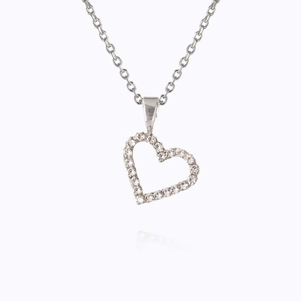 Mini Sweetheart Necklace Rhodium Crystal - Caroline Svedbom - Snabb frakt & paketinslagning - Nordicspectra.se