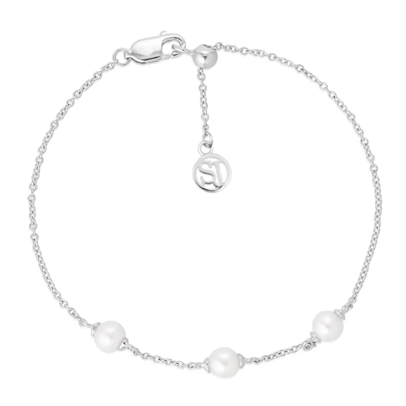 Padua Tre Armband i silver med sötvattenpärlor från Sif Jakobs