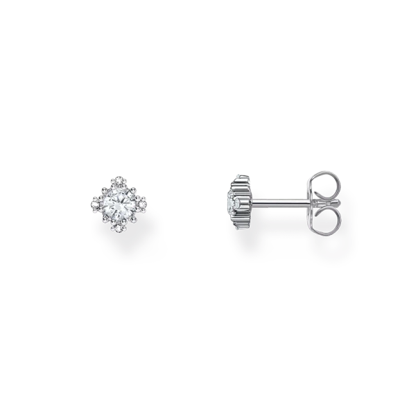 Ohrstecker Vintage mit weißem Stein Silber - Thomas Sabo - Nordic Spectra