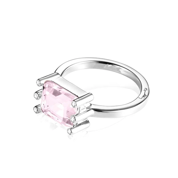 Beautiful Dreamer Ring - Morganite White Gold von Efva Attling, Schneller Versand - Nordicspectra.de