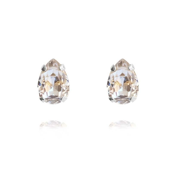 Petite Drop Stud Earrings Rhodium Crystal - Caroline Svedbom - Snabb frakt & paketinslagning - Nordicspectra.se
