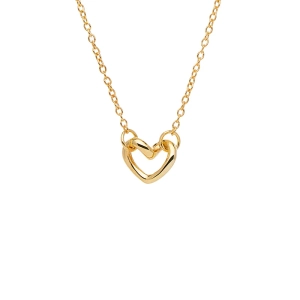 Love Vibe Drop Necklace Gold aus 18 Karat recyceltem Gold mit einem beweglichen Herzen