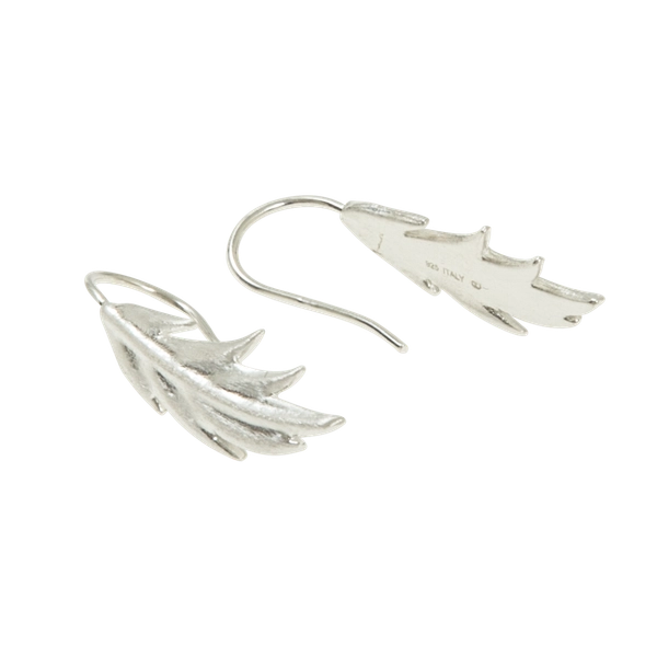 Feather/Leaf Short Ear Silver -CU Jewellery - Snabb frakt & paketinslagning - Nordicspectra.se