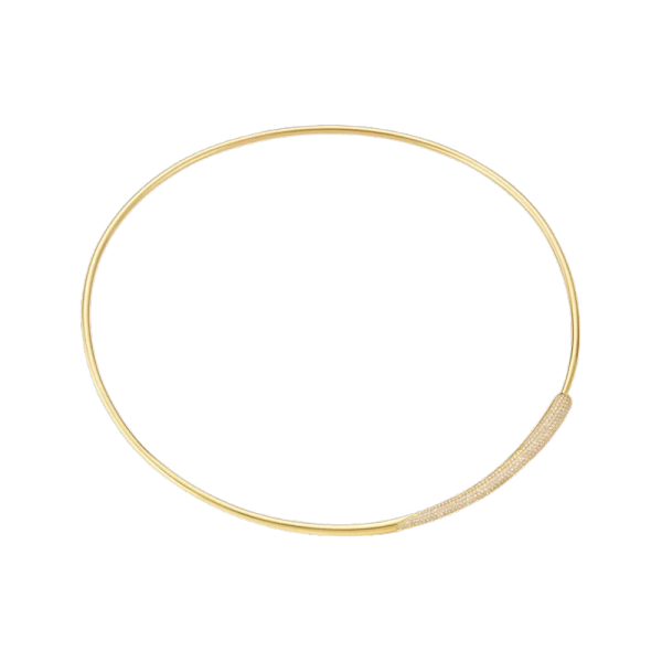 Mercy Halskette Pavé & Gold aus 18-karätigem Gold mit Pavé-Diamanten