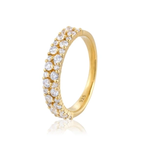 Princess Dream Ring Gold 24K kullattua hopeaa kuutiozirkonialla