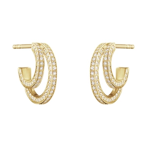 Halo Ohrringe Gold Mit Doppelte Diamanten 0.56 ct von Georg Jensen, Schneller Versand - Nordicspectra.de