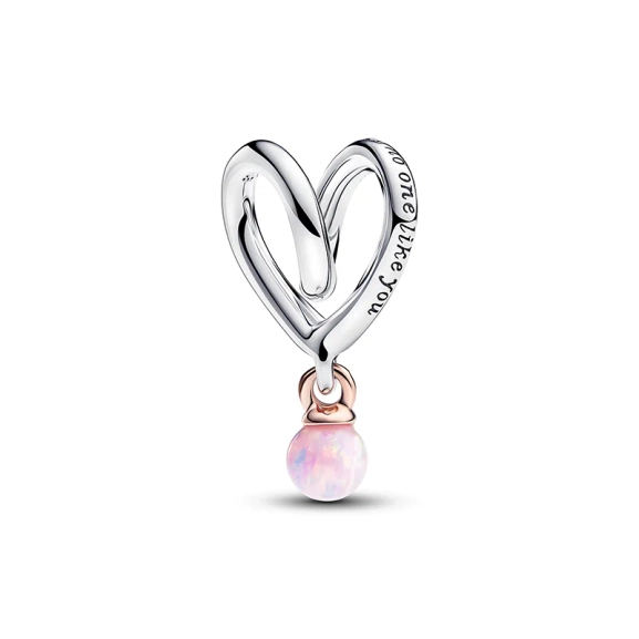 Bicolor Eingehülltes Herz Charm - PANDORA - Nordic Spectra