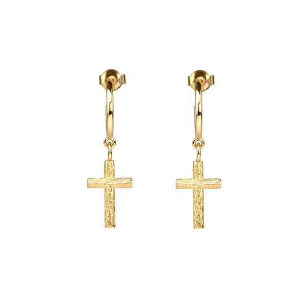Branch Cross Earrings Gold von Emma Israelsson, Schneller Versand - Nordicspectra.de