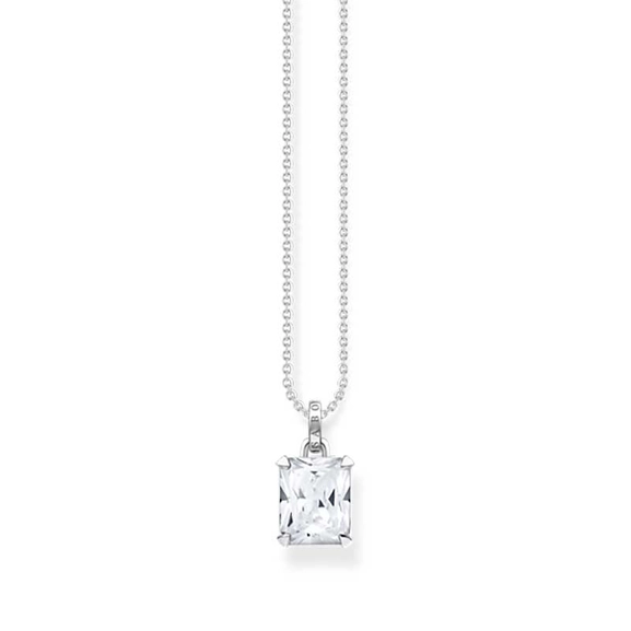 Halsband Med Vit Sten - Thomas Sabo berlock - Snabb frakt & paketinslagning - Nordicspectra.se