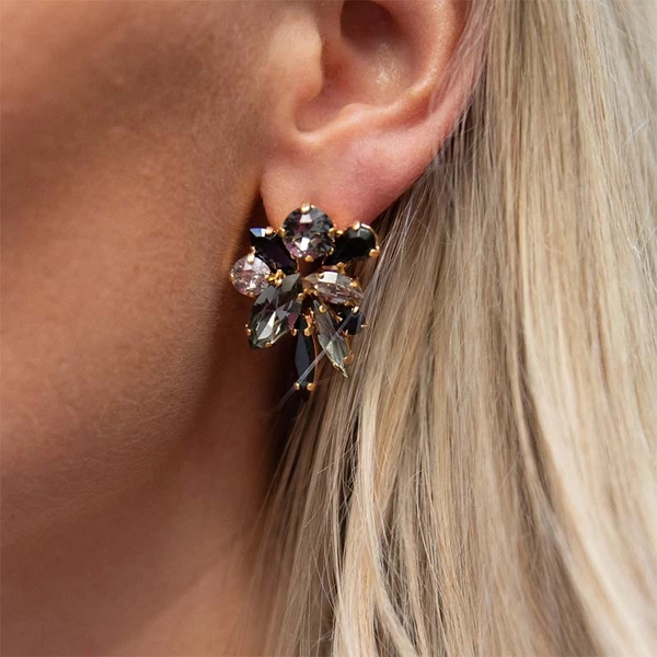 Talia Earcuffs Gold Black Combo - Caroline Svedbom - Snabb frakt & paketinslagning - Nordicspectra.se