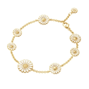 Daisy Guldpläterat Silver Mixed Armband med justerbar längd