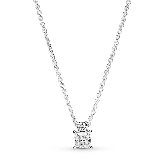 Sparkling Collier Round & Square Halsband med Hängsmycke - PANDORA - Snabb frakt & paketinslagning - Nordicspectra.se