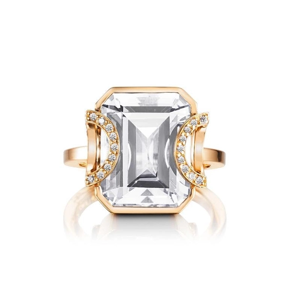 Little Magic Star Ring Crystal Quartz Gold - Efva Attling ringar - Snabb frakt & paketinslagning - Nordicspectra.se