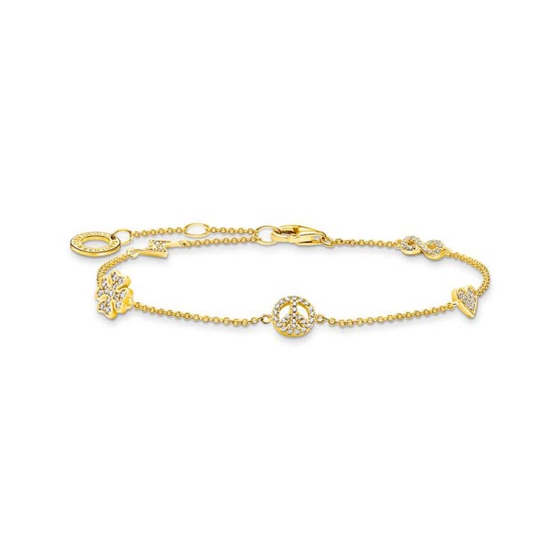 Thomas Sabo - Armband med Symboler Guld