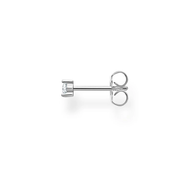 Einzel Ohrstecker Weisser Stein von Thomas Sabo, Schneller Versand - Nordicspectra.de