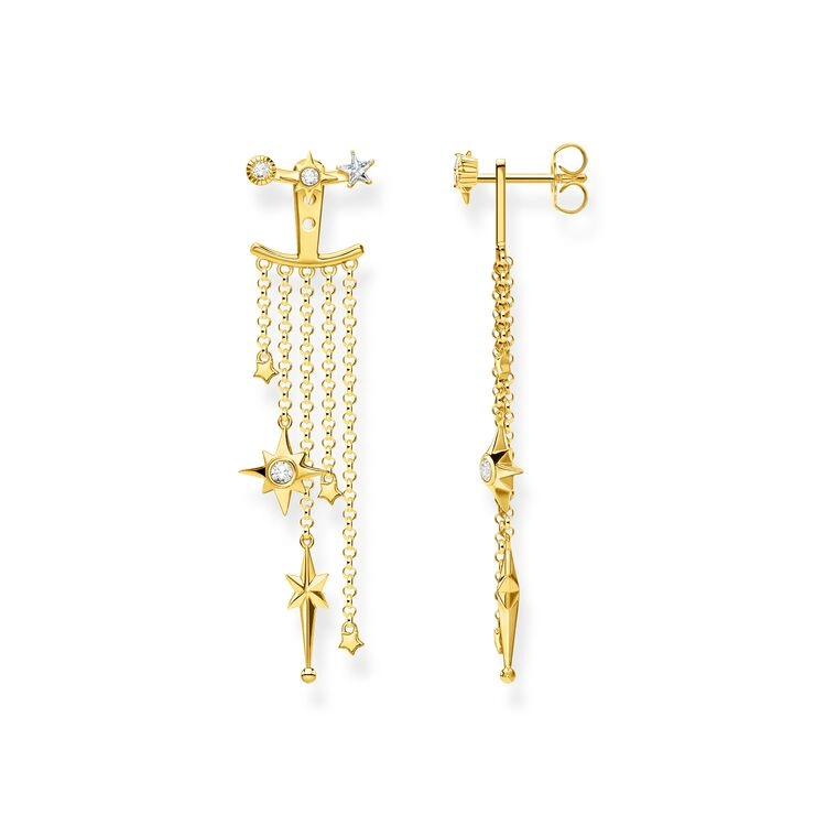 Thomas Sabo - Ear Jacket med Stj&auml;rnor och Stenar Guld