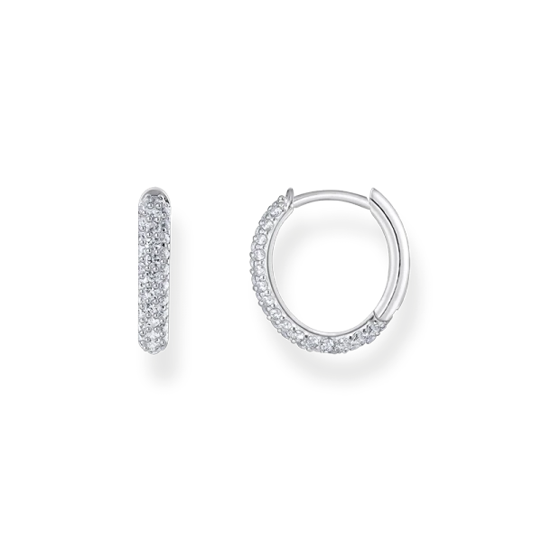 Creolen mit weißem Zirkonia-Pavé Silber - Thomas Sabo - Nordic Spectra