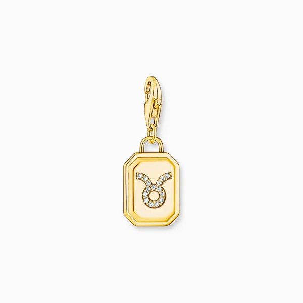 Charm-Anhänger Sternzeichen Stier mit Steinen Gold - Thomas Sabo - Nordic Spectra