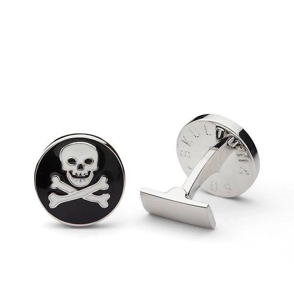 Manschettknappar Skull & Bones Svart/Vit - Skultuna - Snabb frakt & paketinslagning - Nordicspectra.se