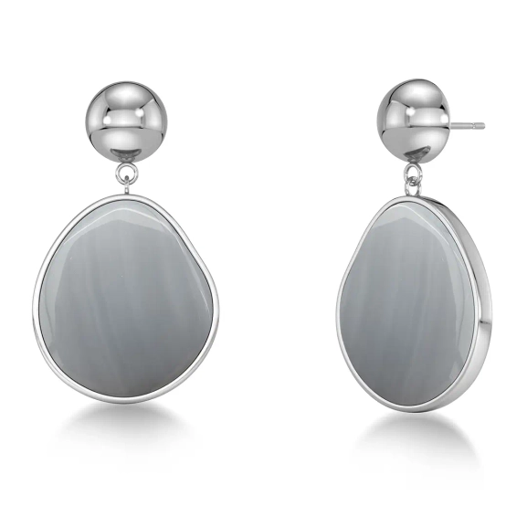 Agatha Earrings L Grey Steel - Edblad - Snabba leveranser - Gratis paketinslagning