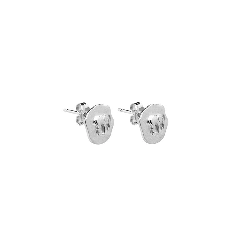 CU Jewellery - Letters Elephant Stud Ear Silver