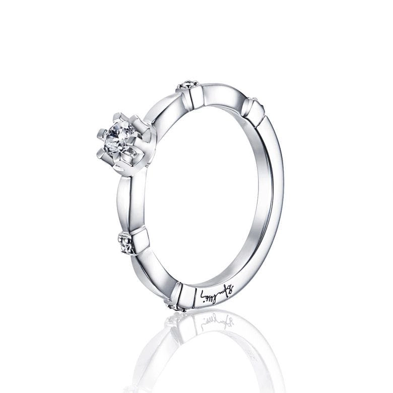 Efva Attling - Forget Me Not Star Ring White Gold