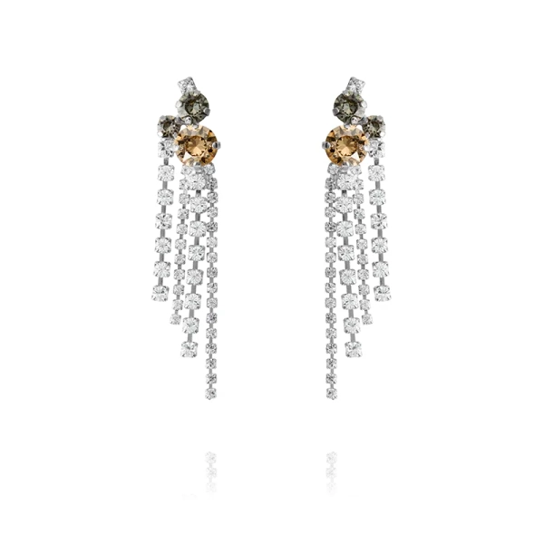 Amy Earrings med svarta Swarovski-kristaller