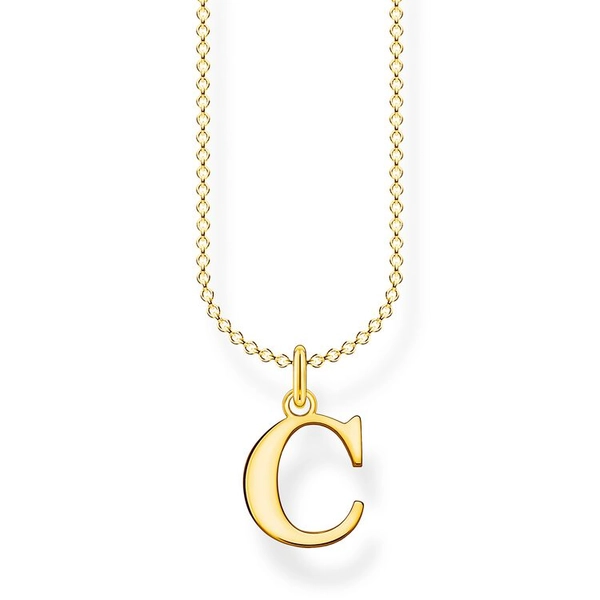 Kette Buchstabe Gold - C von Thomas Sabo, Schneller Versand - Nordicspectra.de