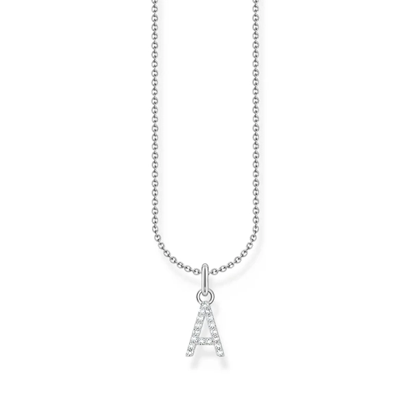 Glittrande Bokstavshalsband A - Thomas Sabo - Snabb leverans & paketinslagning - Nordic Spectra