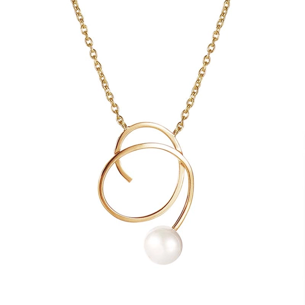 Little Curly Pearly Necklace Gold - Efva Attling - Skandinaviska Designsmycken - Nordic Spectra