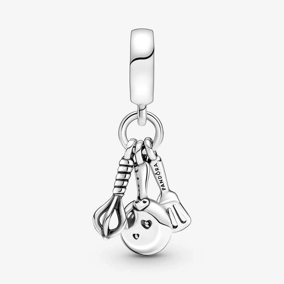 Bratenwender, Pfanne und Schneebesen Charm-Anhänger von PANDORA, Schneller Versand - Nordicspectra.de