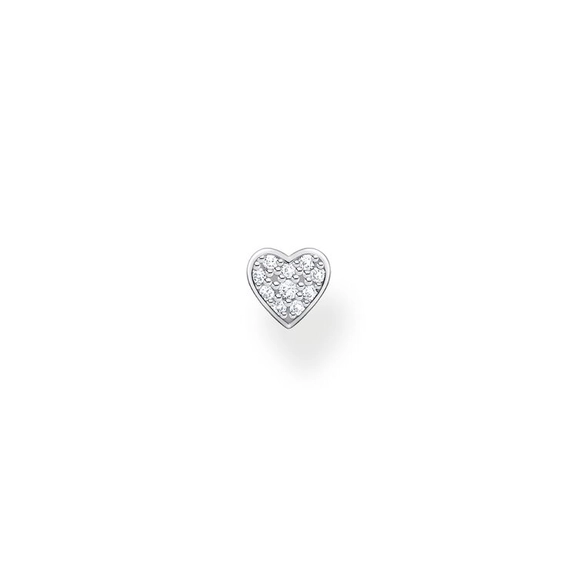 Einzel Ohrstecker Herz Pavé Silber von Thomas Sabo, Schneller Versand - Nordicspectra.de