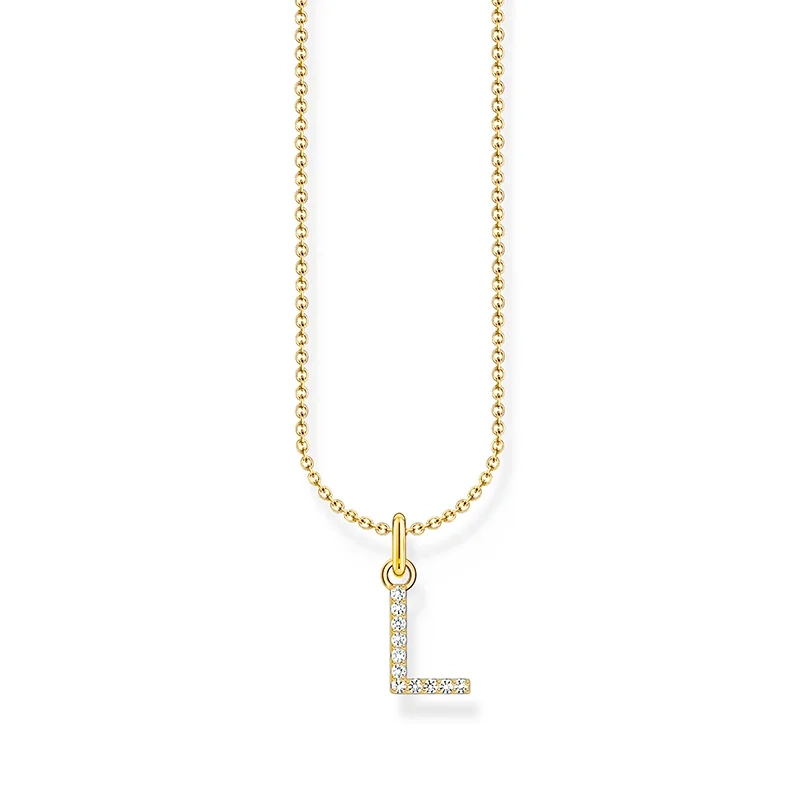 Thomas Sabo - Glittrande Bokstavshalsband L Guld