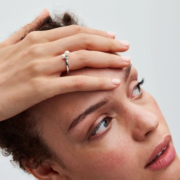 Duo Behandelte Süßwasserzuchtperlen Ring - PANDORA - Nordic Spectra