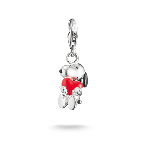 Charm-Anhänger Snoopy & Herz PEANUTS Original Silber - Thomas Sabo - Nordic Spectra