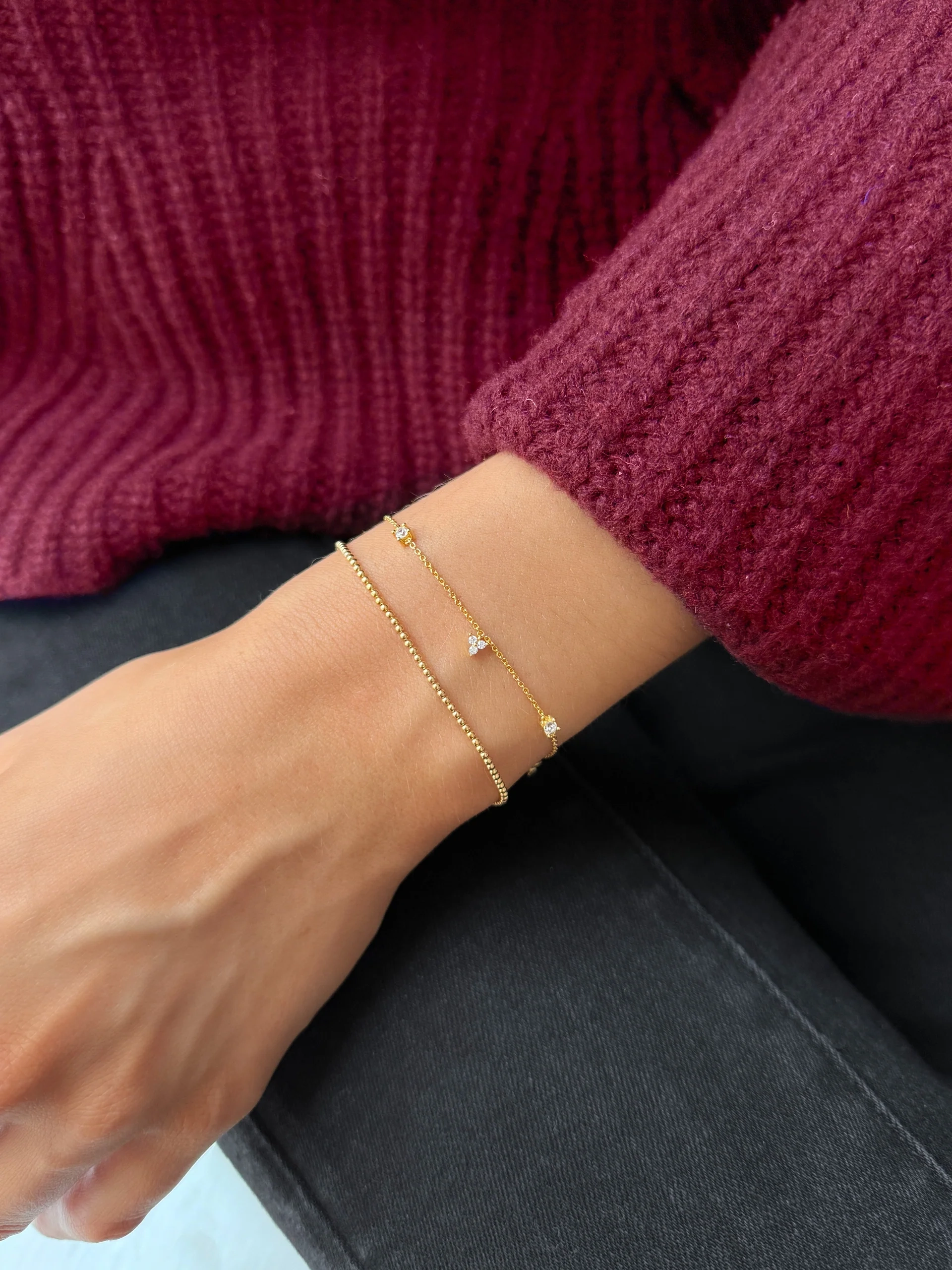Sheer Doria & Celestia Layering Gold: två guldpläterade armband