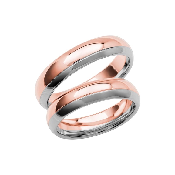 SR3008-5 Roséguld/Vitguld - Vigsel- & förlovningsringar - Schalins - Fri storleksändring* - Nordic Spectra