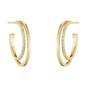 Halo Ohrringe Gold Mit Pavé Diamanten 0.30 ct von Georg Jensen, Schneller Versand - Nordicspectra.de