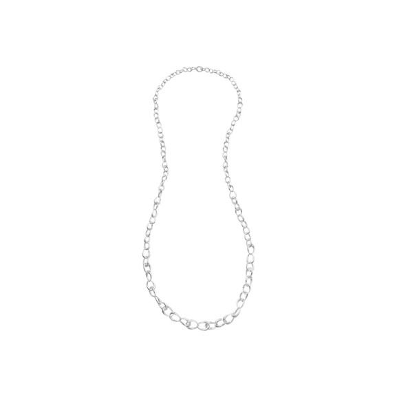 Offspring Doserat Länkhalsband i sterlingsilver med organiska former