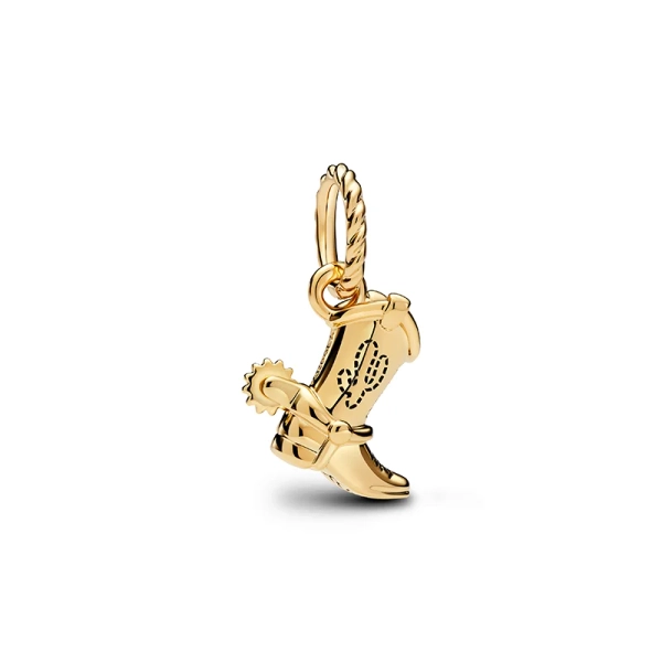 Disney Pixar Toy Story Cowboy-Stiefel-Charm von Pandora in Goldplattierung und farbenfroher Emaille