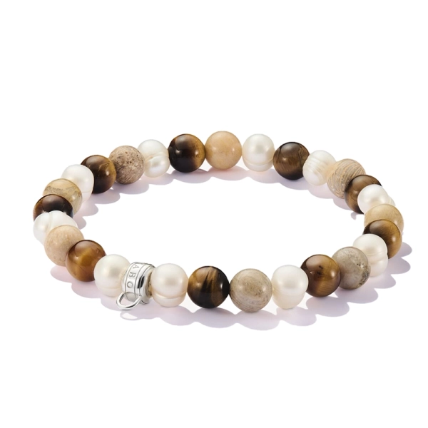 Bead-Armband mit naturfarbenen Steinen Silber - Thomas Sabo - Nordic Spectra