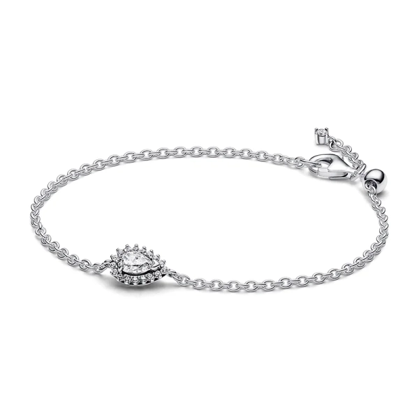 Glittrande Armband med Päronformad Sten - PANDORA - Snabb leverans & paketinslagning - Nordic Spectra