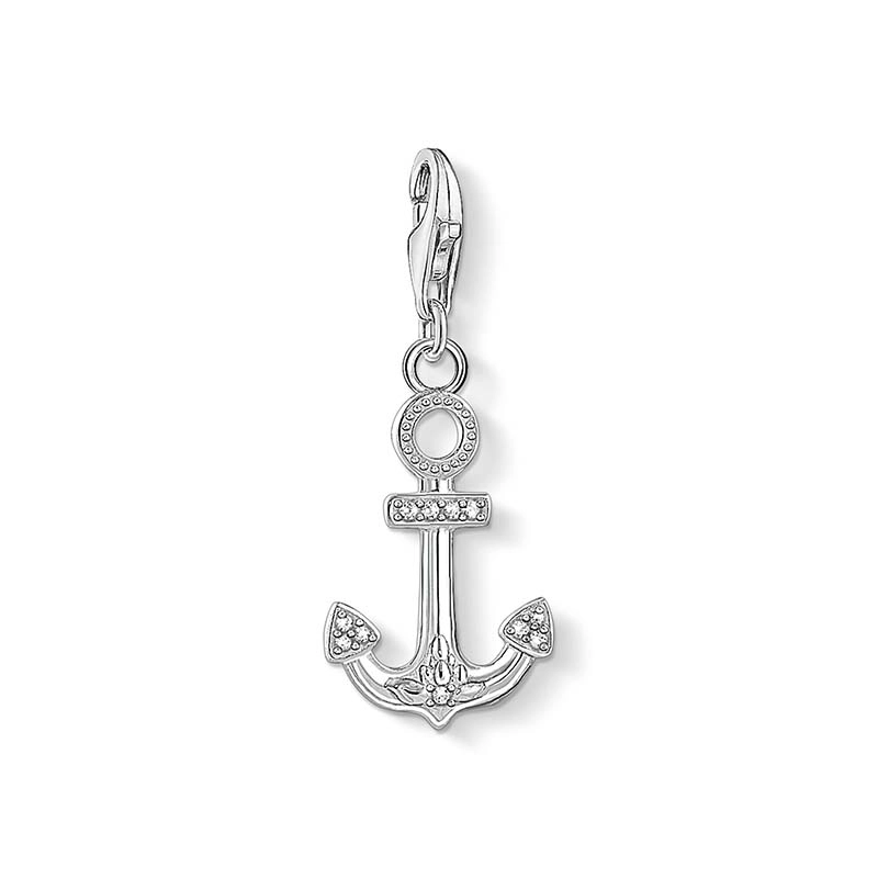 Glittrande Detaljerat Ankare Berlock Silver