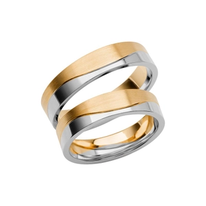 SR3011-5 Guld/Vitguld - Vigsel- & förlovningsringar - Schalins - Fri storleksändring* - Nordic Spectra