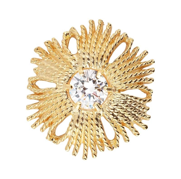 Gatsby Stone Brosch Gold -CU Jewellery - Snabb frakt & paketinslagning - Nordicspectra.se