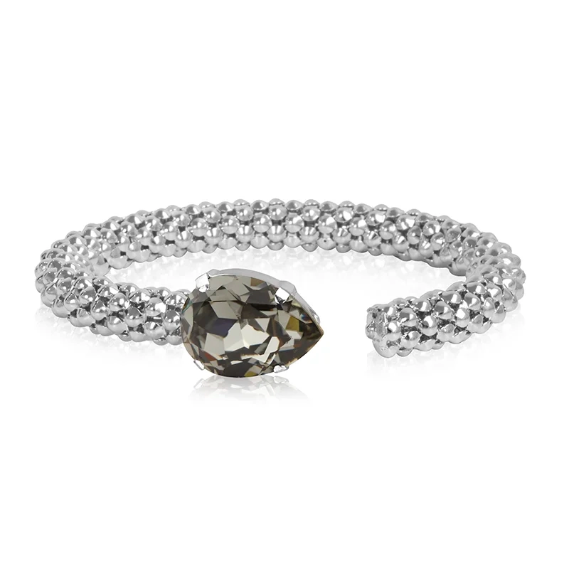 Caroline Svedbom - Classic Rope Bracelet Rhodium Black Diamond