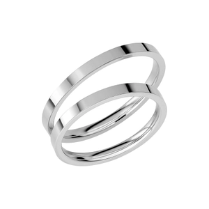 SR1036-2 Platina - Vigsel- & förlovningsringar - Schalins - Fri storleksändring* - Nordic Spectra