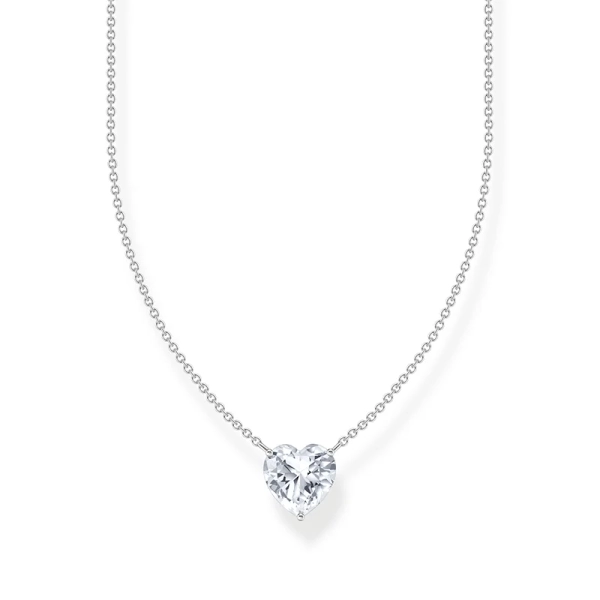 Necklace with Heart-shaped Sparkling Stone - Thomas Sabo - Suuri valikoima & ilmainen lahjapaketointi - Nordic Spectra