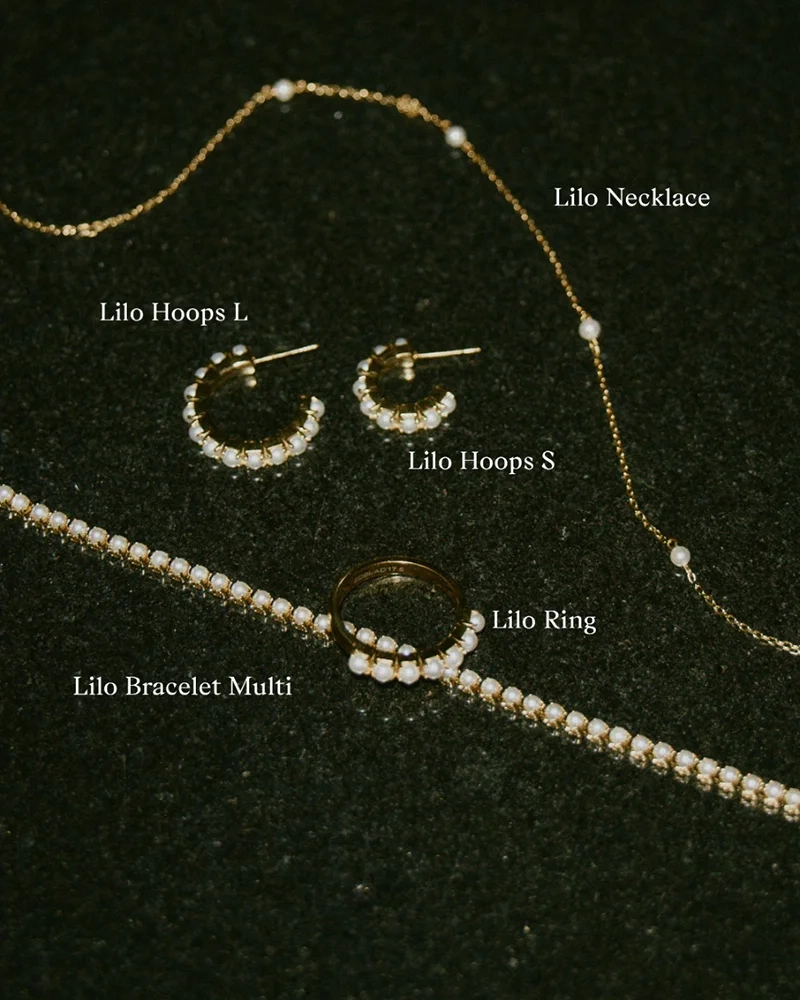 Lilo Ring Gold i 14K guldpläterat stål med en pärlemorpärla