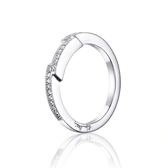 Deco Thin Ring White Gold - Efva Attling ringar - Snabb frakt & paketinslagning - Nordicspectra.se